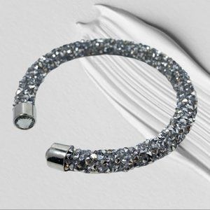 rhinestone sparkle cuff adjustable bracelet